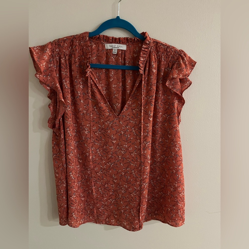 EUC Pink Floral Blouse